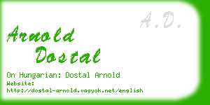 arnold dostal business card